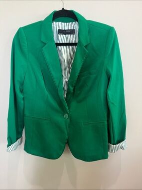The Limited Emerald Green Single-Button Blazer